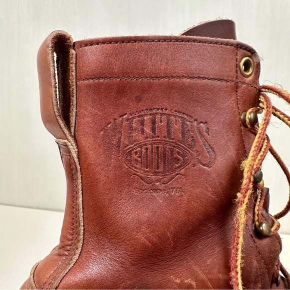 Whites Boots vintage brown distressed leather boots lace up western logger - Picture 16 of 16